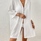 V-Neck Button-Down Beach Bikini Cover Up for Women
