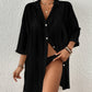 V-Neck Button-Down Beach Bikini Cover Up for Women