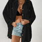 V-Neck Long Sleeve White Beach Cover-Up Shirt