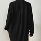 V-Neck Long Sleeve White Beach Cover-Up Shirt