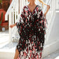 Plus Size Zebra Print Beach Caftan Dress