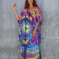 V-Neck Ethnic Print Plus Size Kaftan for Women Beach Cover Up