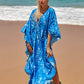Plus Size Zebra Print Beach Caftan Dress