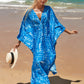 Plus Size Zebra Print Beach Caftan Dress