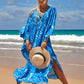 Plus Size Zebra Print Beach Caftan Dress