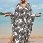 Plus Size Zebra Print Beach Caftan Dress