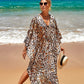 Plus Size Zebra Print Beach Caftan Dress