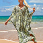 Plus Size Zebra Print Beach Caftan Dress