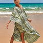Plus Size Zebra Print Beach Caftan Dress