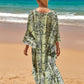 Plus Size Zebra Print Beach Caftan Dress