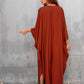 V-Neck Batwing Sleeve Plus Size Beach Caftan
