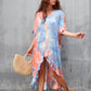 Loose Tie-Dye V-Neck Beach Kaftans for Women