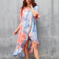 Loose Tie-Dye V-Neck Beach Kaftans for Women