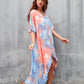 Loose Tie-Dye V-Neck Beach Kaftans for Women