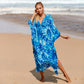 Plus Size Zebra Print Beach Caftan Dress