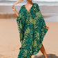 Plus Size Zebra Print Beach Caftan Dress