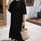 Women's Plus Size Ruffle Hem Swimsuit Cover Up Kaftan