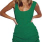Scoop Neck Sleeveless Crochet Beach Dress