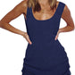 Scoop Neck Sleeveless Crochet Beach Dress