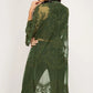 Mesh Embroidered Kimono Cardigan: Women's 3/4 Sleeve Cover Up