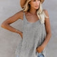 Cyenaly Women's Sleeveless Knit Tank Top Loose Fit Spaghetti Strap Camisole Summer Basic Tee