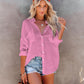 Pink Button Down Swimsuit Cover Up - Women's Beachwear