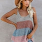 Cyenaly Women's Sleeveless Knit Tank Top Loose Fit Spaghetti Strap Camisole Summer Basic Tee