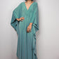 V-Neck Batwing Sleeve Plus Size Beach Caftan