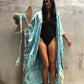 Plus Size Tie-Dye Beach Cardigan: Women's Swimsuit Cover Up