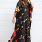 Plus Size Stripe Print V-Neck Beach Kaftan Cover-Up