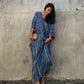 Plus Size Stripe Print V-Neck Beach Kaftan Cover-Up