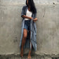 Plus Size Tie-Dye Beach Cardigan: Women's Swimsuit Cover Up