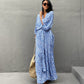Leopard Print Long Kaftan Swimsuit Cover-Up for Women