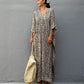 Leopard Print Long Kaftan Swimsuit Cover-Up for Women