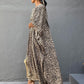 Leopard Print Long Kaftan Swimsuit Cover-Up for Women