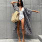 Plus Size Tie-Dye Beach Cardigan: Women's Swimsuit Cover Up