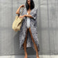 Plus Size Tie-Dye Beach Cardigan: Women's Swimsuit Cover Up