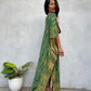 Plus Size Stripe Print V-Neck Beach Kaftan Cover-Up
