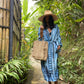 Dark Blue Tie Dye Kimono Cover-Up for Women