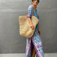 Plus Size Stripe Print V-Neck Beach Kaftan Cover-Up