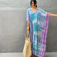 Plus Size Stripe Print V-Neck Beach Kaftan Cover-Up