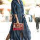 Plus Size Striped Print Beach Kaftan Dress - Button-Up Cover Up