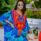 Women's Plus Size Half Sleeve Beach Caftan Cover Ups