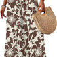 Cyenal Colorful Boho Wide Leg Pants for Women, Relaxed Fit Trousers as Vacation Beach Cover-ups, Chic Summer Loungewear Outfit
