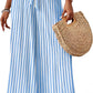 Cyenal Colorful Boho Wide Leg Pants for Women, Relaxed Fit Trousers as Vacation Beach Cover-ups, Chic Summer Loungewear Outfit