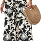 Cyenal Colorful Boho Wide Leg Pants for Women, Relaxed Fit Trousers as Vacation Beach Cover-ups, Chic Summer Loungewear Outfit