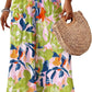 Cyenal Colorful Boho Wide Leg Pants for Women, Relaxed Fit Trousers as Vacation Beach Cover-ups, Chic Summer Loungewear Outfit