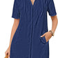 Cyenaly Women's Terry Cloth Zip Up Hoodie Beach Cover Up Short Sleeve Swimsuit Coverup with Pockets