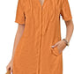 Cyenaly Women's Terry Cloth Zip Up Hoodie Beach Cover Up Short Sleeve Swimsuit Coverup with Pockets