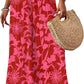 Cyenal Colorful Boho Wide Leg Pants for Women, Relaxed Fit Trousers as Vacation Beach Cover-ups, Chic Summer Loungewear Outfit